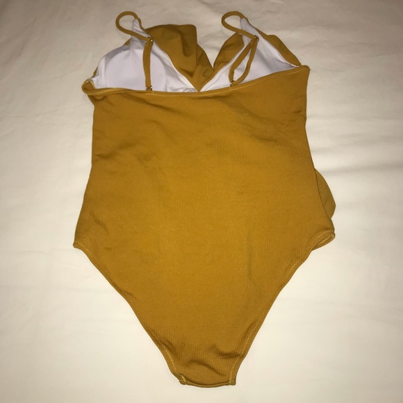 AroaBiKini one piece swimsuit in yellow /mustard - Picture 4 of 4